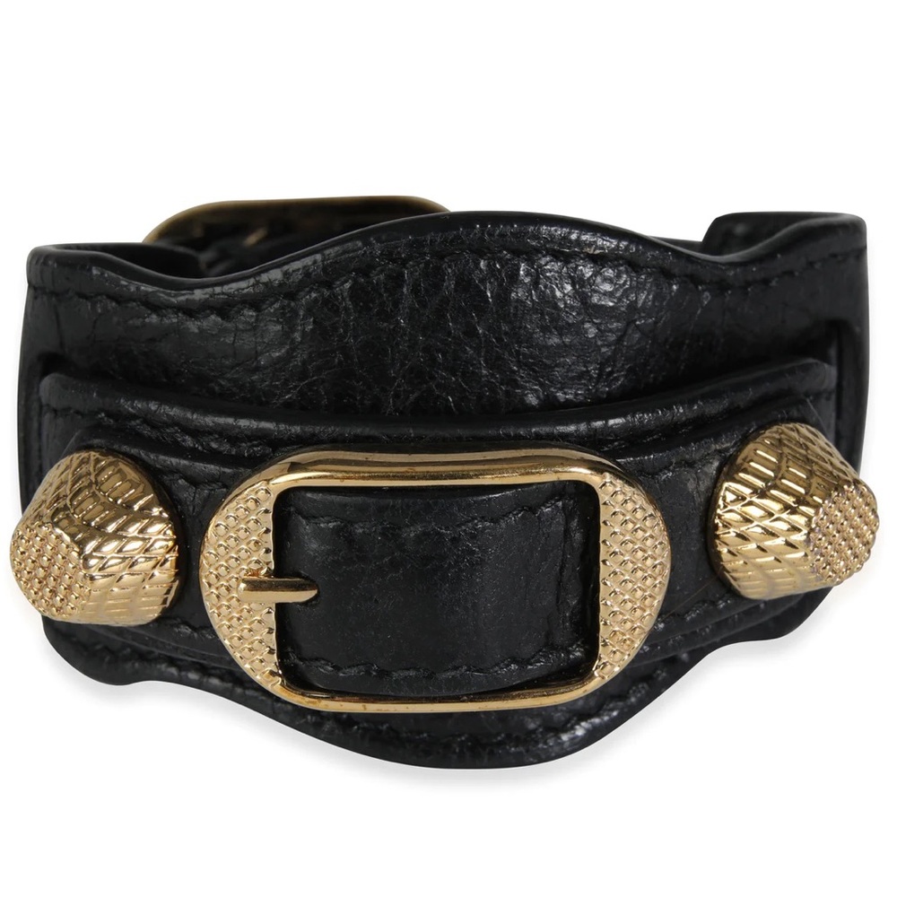 Balenciaga studded wrap leather bracelet.